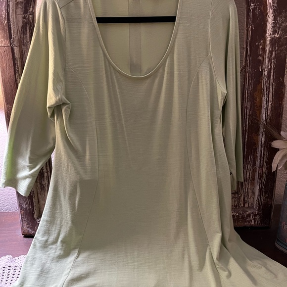 Soft Surroundings Blouse Size Medium Color light green - Picture 1 of 11